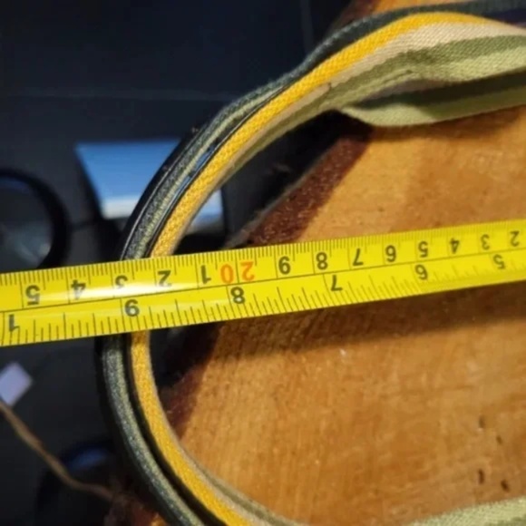 Retro Rainbow Strap Nylon Bag with tethered mini purse - Picture 11 of 16